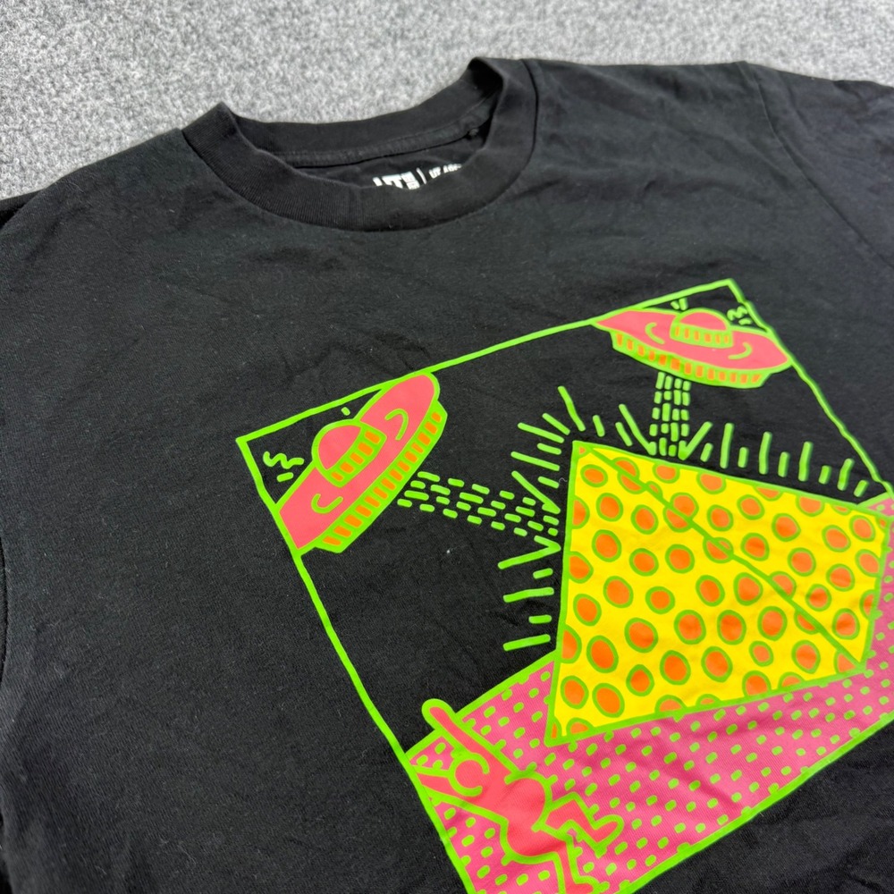 Uniqlo Keith Haring UT Archive S Black Alien Pyramid Graphic T-Shirt Mens